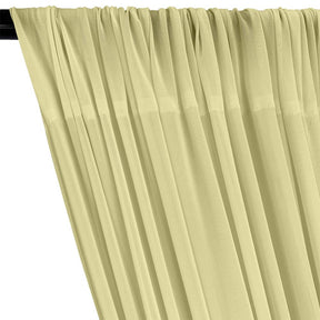 Power Mesh Rod Pocket Curtains - Light Yellow