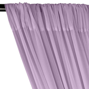 Polyester Chiffon Rod Pocket Curtains - Lilac