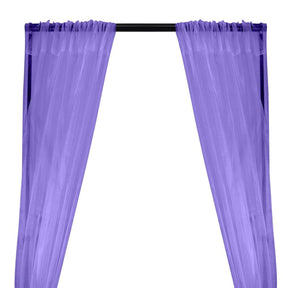Crystal Organza Rod Pocket Curtains - Lilac
