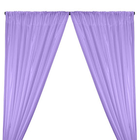 Poly China Silk Lining Rod Pocket Curtains - Lilac