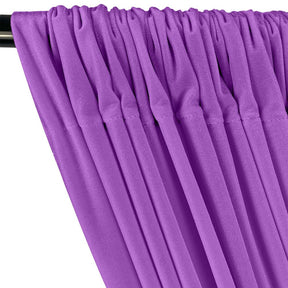 Stretch Velvet Rod Pocket Curtains - Lilac
