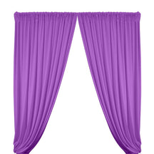 Stretch Velvet Rod Pocket Curtains - Lilac