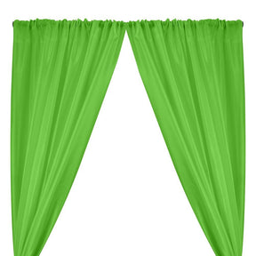 Polyester Dupioni Rod Pocket Curtains - Lime Green 144