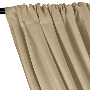Natural Linen Rod Pocket Curtains - Sand