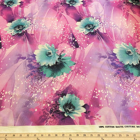 Lisa Pink Printed Cotton Fabric