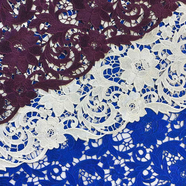 Lotus Guipure French Venice Lace Fabric