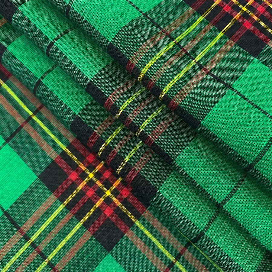 Madras Plaid Fabric (Style 1401) 100% Cotton 44/45