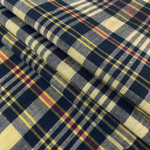 Madras Plaid Fabric (Style 16003) 100% Cotton 44/45