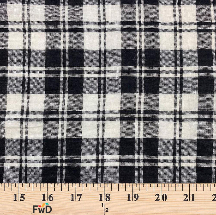 Madras Plaid Fabric (Style 16146) 100% Cotton 44/45