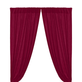 Micro Velvet Rod Pocket Curtains - Magenta
