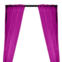 Crystal Organza Rod Pocket Curtains - Magenta