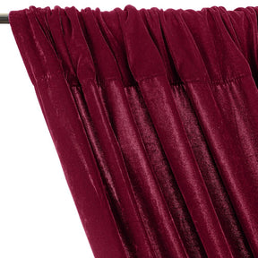 Micro Velvet Rod Pocket Curtains - Magenta