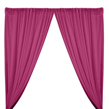 Peachskin Rod Pocket Curtains - Magenta