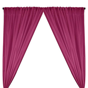 Polyester Taffeta Lining Rod Pocket Curtains - Magenta