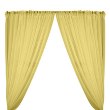 Sheer Voile Rod Pocket Curtains - Maize