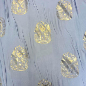 Metallic Foil Pharaoh Chiffon