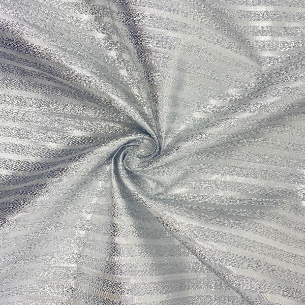 Metallic Foil Striped Brocade (45 Inch)