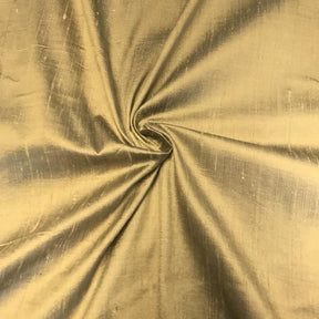 Silk Dupioni (54 Inch) Rod Pocket Curtains -  Metallic Gold