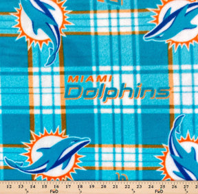 Miami Dolphins NFL Fleece Fabric
