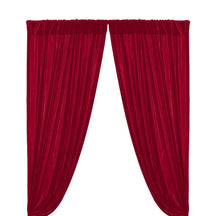 Micro Velvet Rod Pocket Curtains - Fuchsia