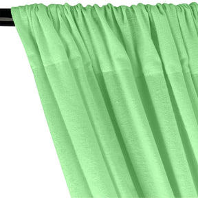 Cotton Flannel Rod Pocket Curtains - Mint