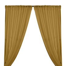 Cotton Voile Rod Pocket Curtains - Mist Gold