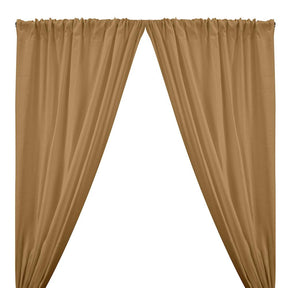Natural Linen Rod Pocket Curtains - Mist Gold