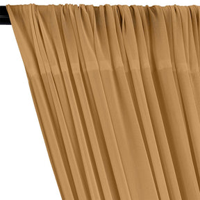 Power Mesh Rod Pocket Curtains - Mist Gold