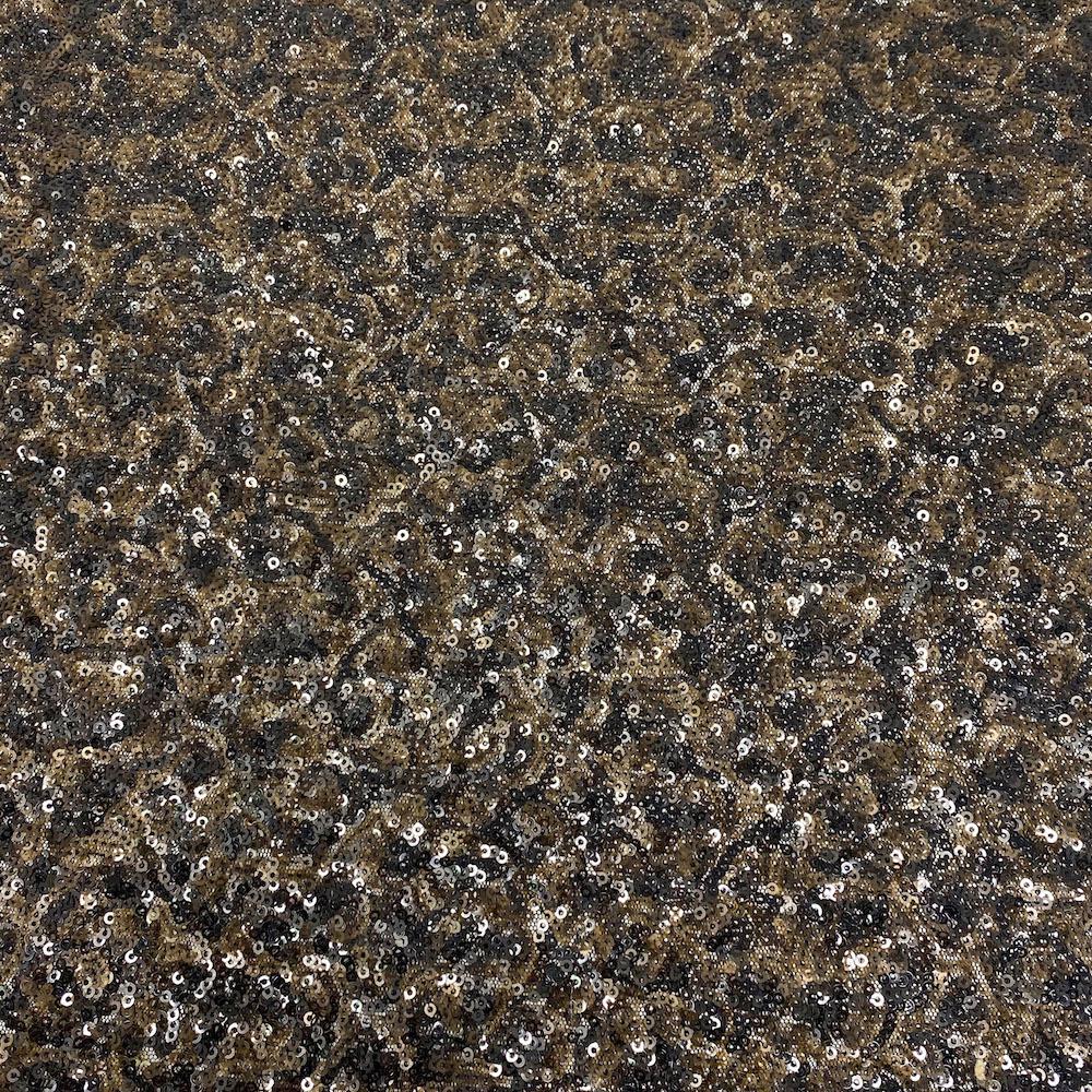 Crushed Embroidery Sequins On Mesh Fabric SV576556 Mocha 1