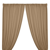 Rayon Challis Rod Pocket Curtains - Mocha