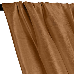 Silk Dupioni (54 Inch) Rod Pocket Curtains - Mocha