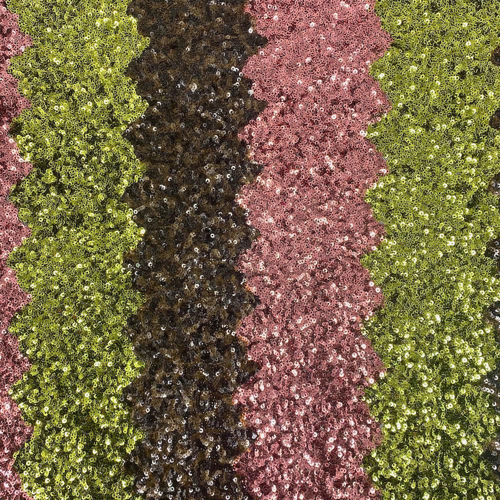 Crushed Embroidery Sequins On Mesh Fabric SV576558 Multi Color 1