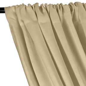 Natural Linen Rod Pocket Curtains - Natural