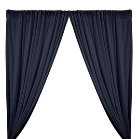 Peachskin Rod Pocket Curtains - Navy