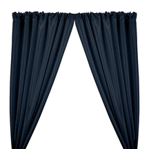 Stretch Taffeta Rod Pocket Curtains - Navy