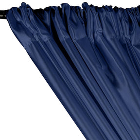 Extra Wide Nylon Taffeta Rod Pocket Curtains - Navy Blue