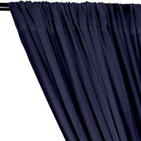 Rayon Challis Rod Pocket Curtains - Navy
