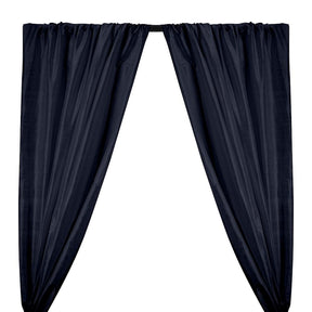 Silk Dupioni (54 Inch) Rod Pocket Curtains - Navy