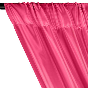 Poly China Silk Lining Rod Pocket Curtains - Neon Fuchsia