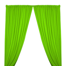 Matte Milliskin Rod Pocket Curtains - Neon Green