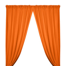 Shiny Milliskin Rod Pocket Curtains - Neon Orange