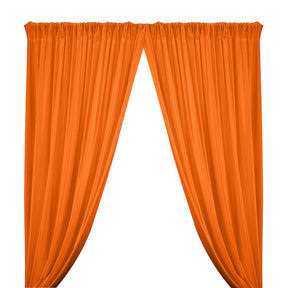 Shiny Milliskin Rod Pocket Curtains - Neon Orange