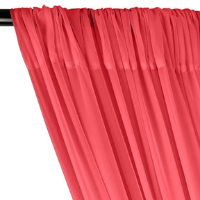 Polyester Chiffon Rod Pocket Curtains - Neon Pink
