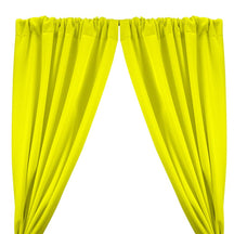 Neoprene Scuba Rod Pocket Curtains - Neon Yellow