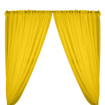 Sheer Voile Rod Pocket Curtains - Neon Yellow