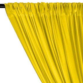 Shiny Milliskin Rod Pocket Curtains - Neon Yellow