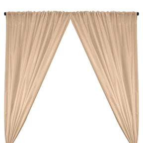 Polyester Taffeta Lining Rod Pocket Curtains - Nude