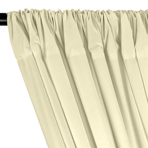 100% Cotton Broadcloth Rod Pocket Curtains - Off White
