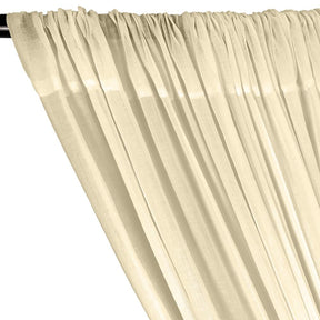 Cotton Voile Rod Pocket Curtains - Off White