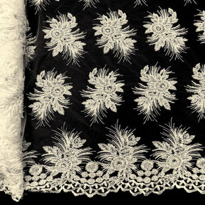 Gloriosa Bridal Lace Beaded Fabric Fabric